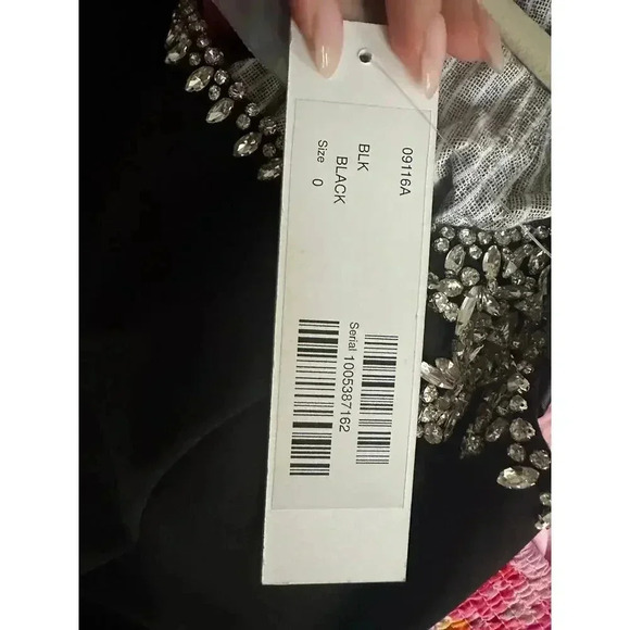 Jovani 09116 Bejeweled Backless Gown in BLACK NEW NWT - Picture 8 of 8